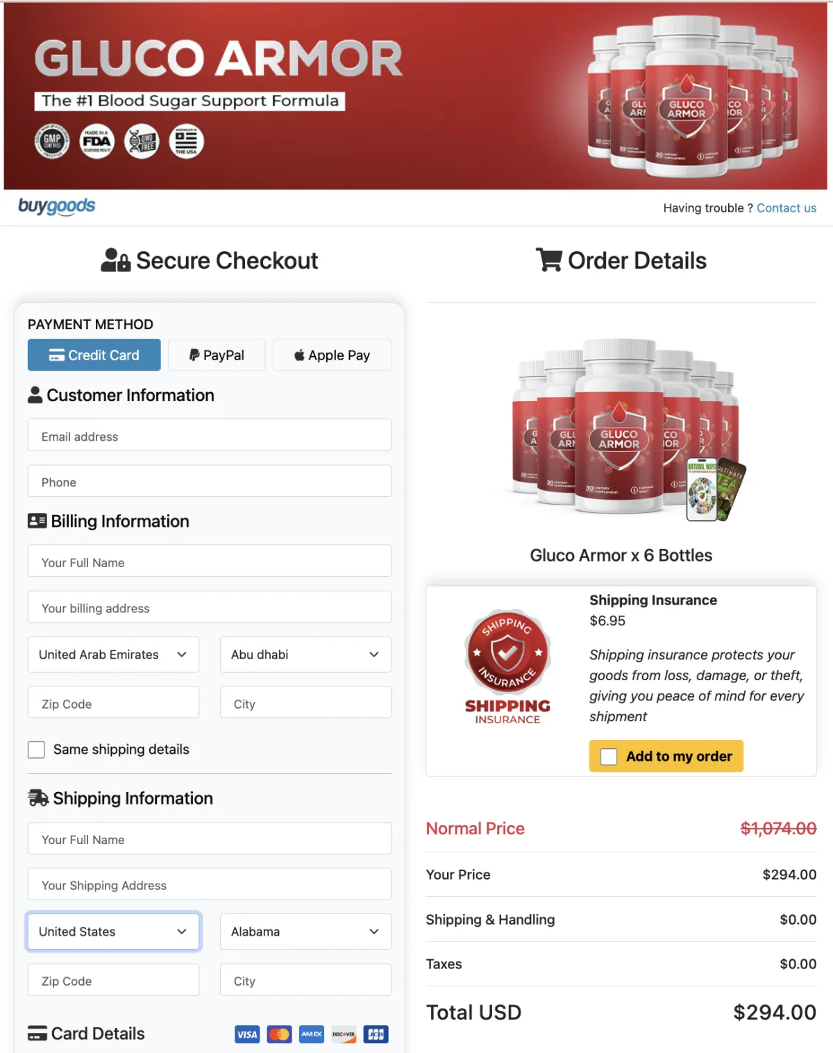 Gluco Armor Order Now